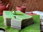 kue lapis beras pandan coklat